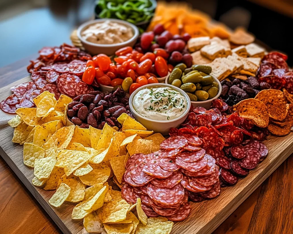 Chip & Dip Charcuterie Board