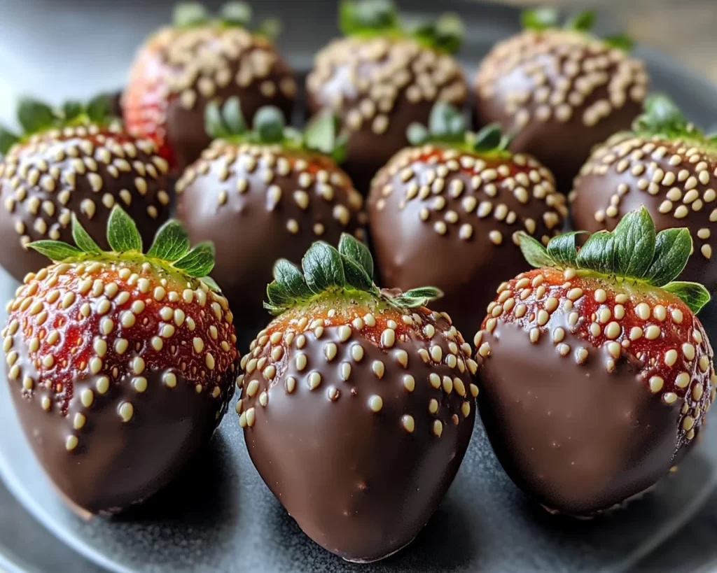 Easter Chocolate Covered Strawberries: Dark Chocolate Drizzled Easter Strawberries in 20 Minutes