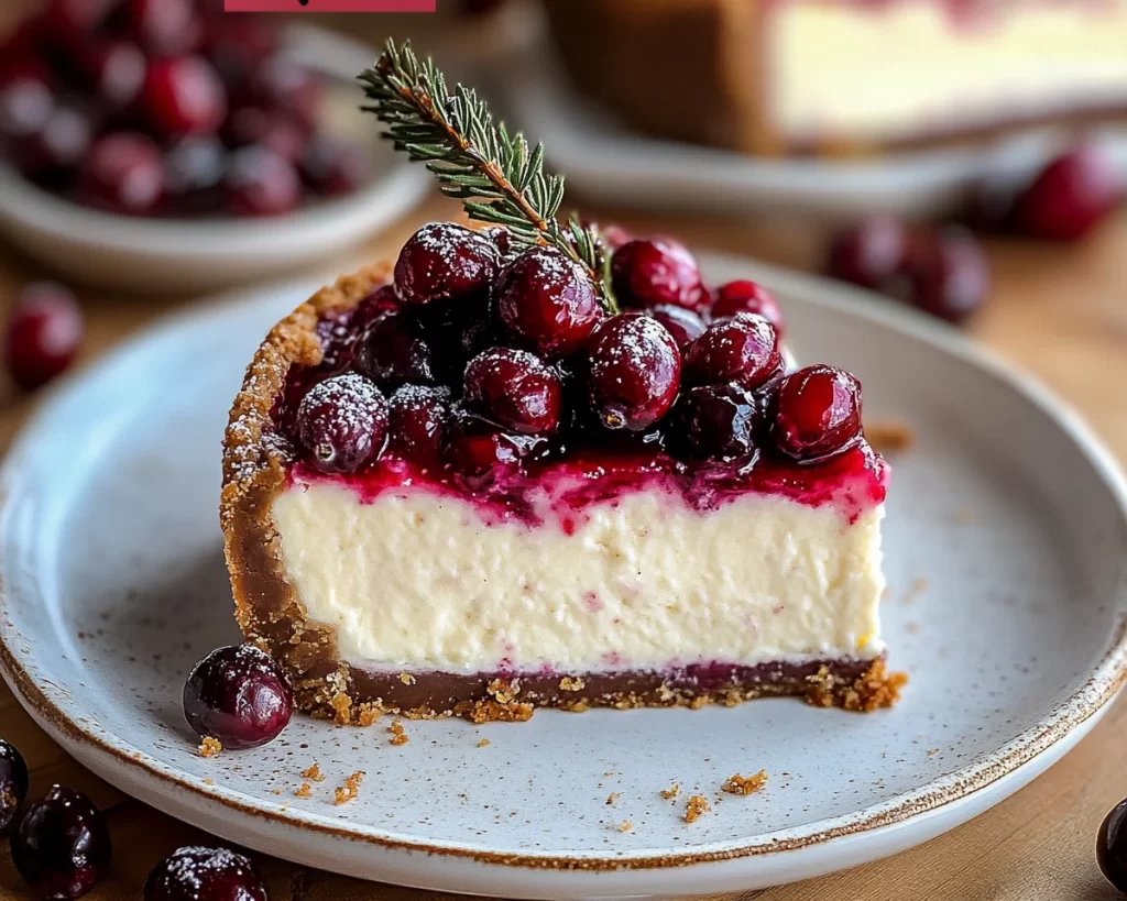 Cranberry White Chocolate Cheesecake