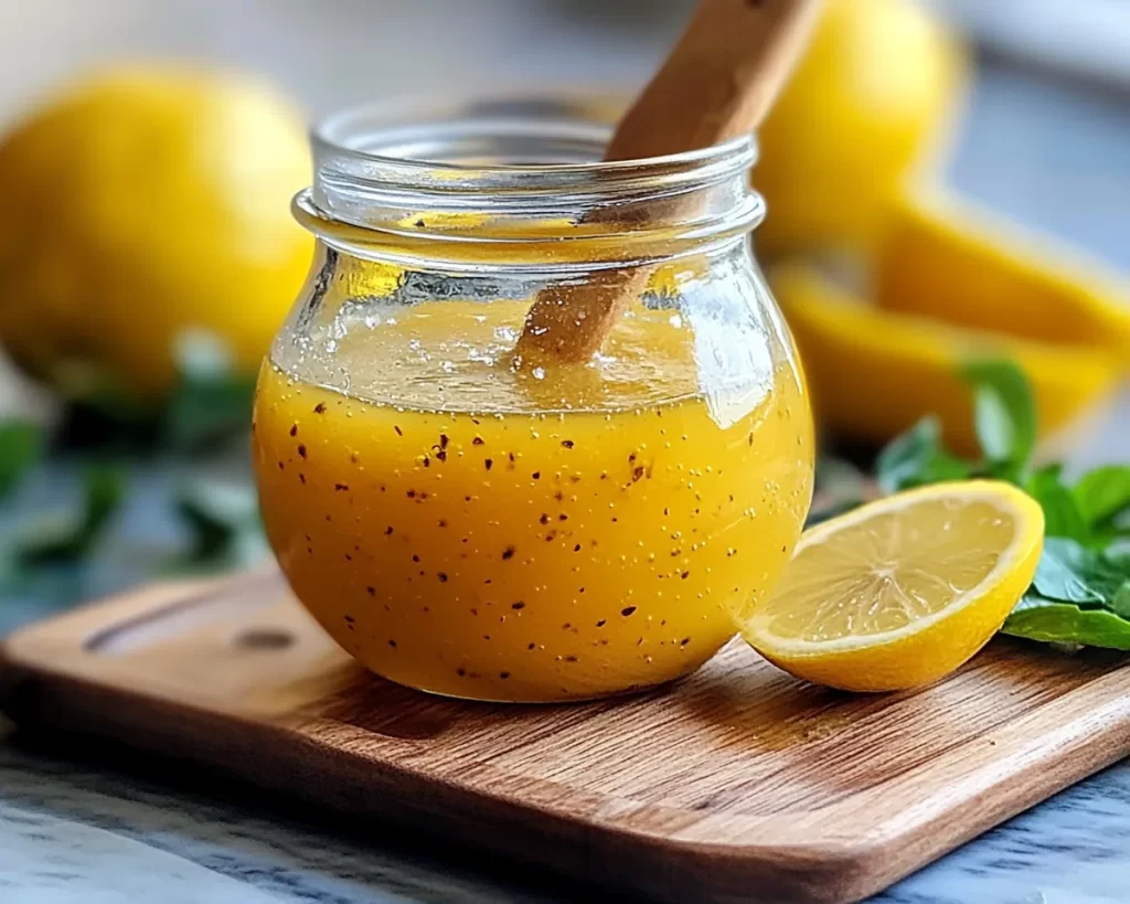 Lemon Vinegarette Dressing with Honey (Sweet + Tangy)