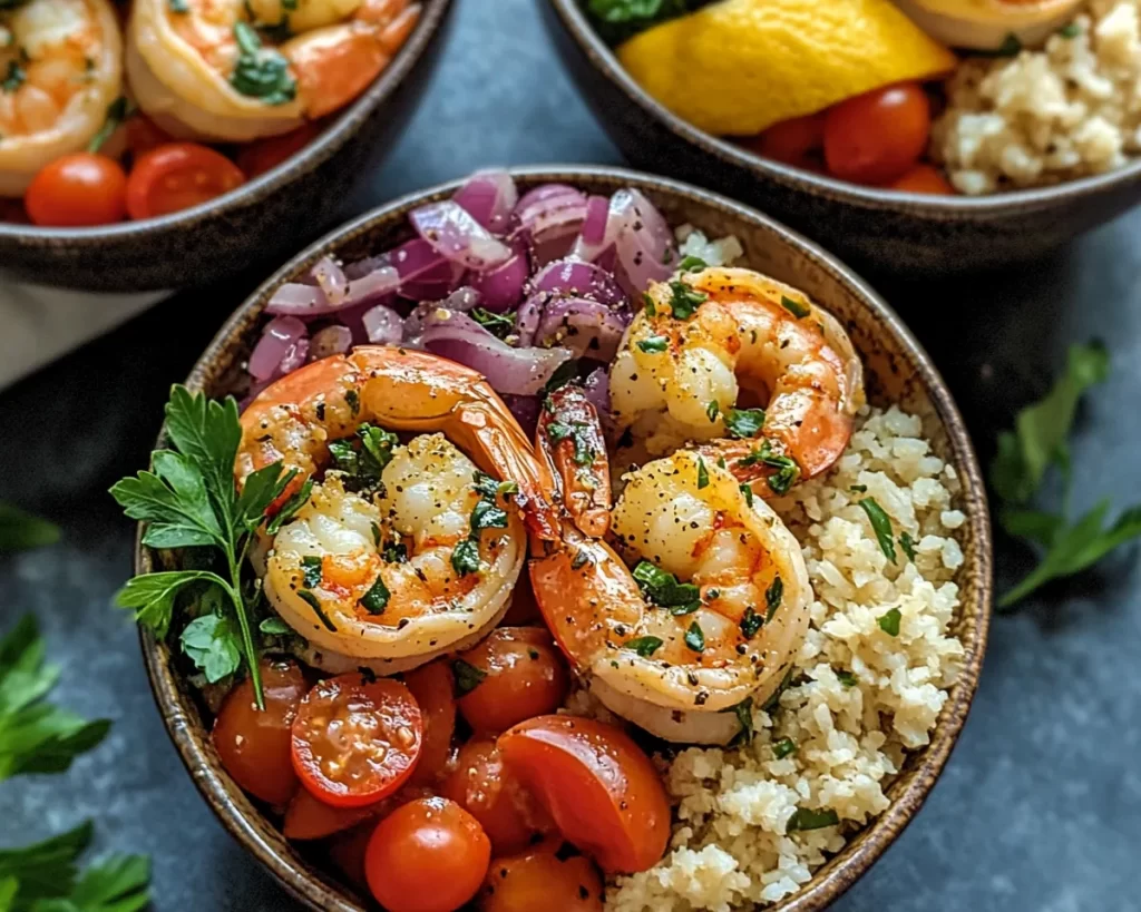 Easy Mediterranean Shrimp Bowls