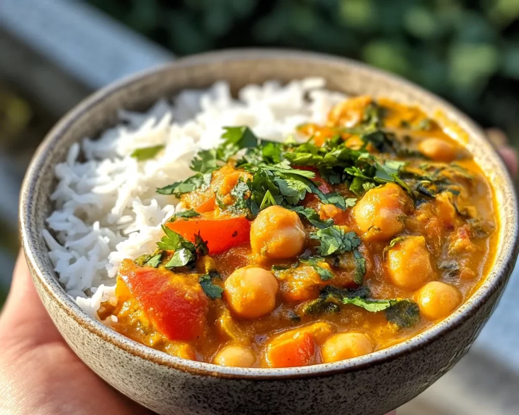 Spring Dinner Ideas: Spring Veggie & Chickpea Curry in 25 Minutes