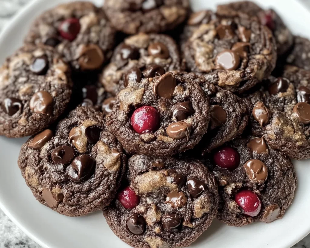 Black Forest Cookie: Fudgy Cherry Chocolate Drops in 25 Minutes