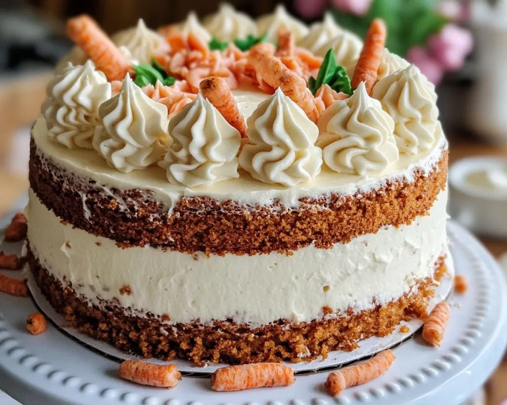 Spring Birthday Cake: Carrot Cake with Cream Cheese Frosting