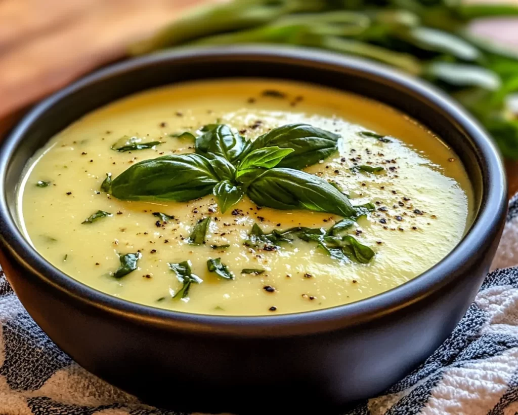 Spring Soup: Creamy Zucchini Basil Soup in 20 Minutes