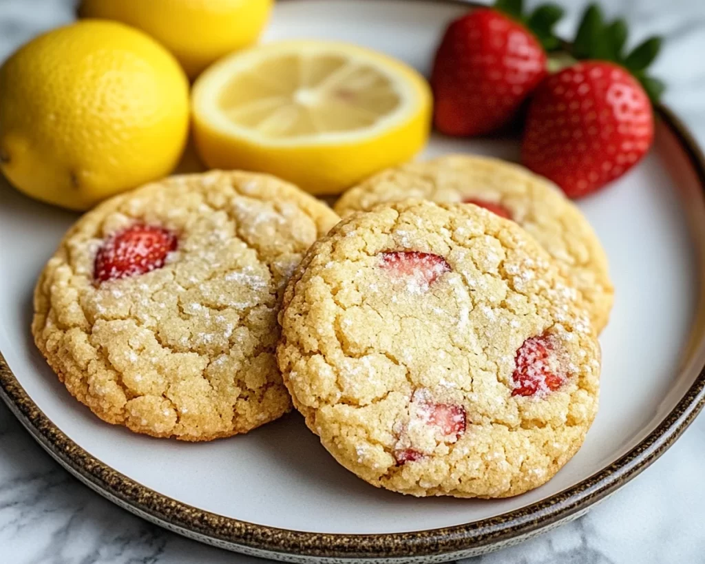 Spring Cookies: Strawberry Lemon Cookies (Soft)
