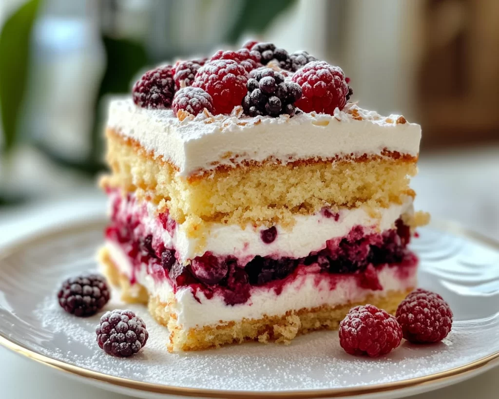Spring Desserts: Coconut Berry Layer Cake in 7 Steps
