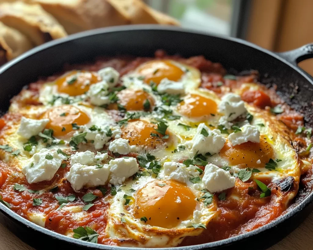 Spring Brunch: Shakshuka With Feta and Crusty Bread in 25 Minutes