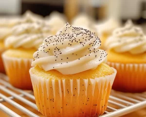 Spring Cupcakes: Lemon Poppy Seed Cupcakes With Glaze in 30 Minutes