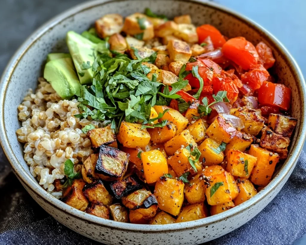 Healthy Easy Recipes: Roasted Veggie Grain Bowl in 30 Minutes