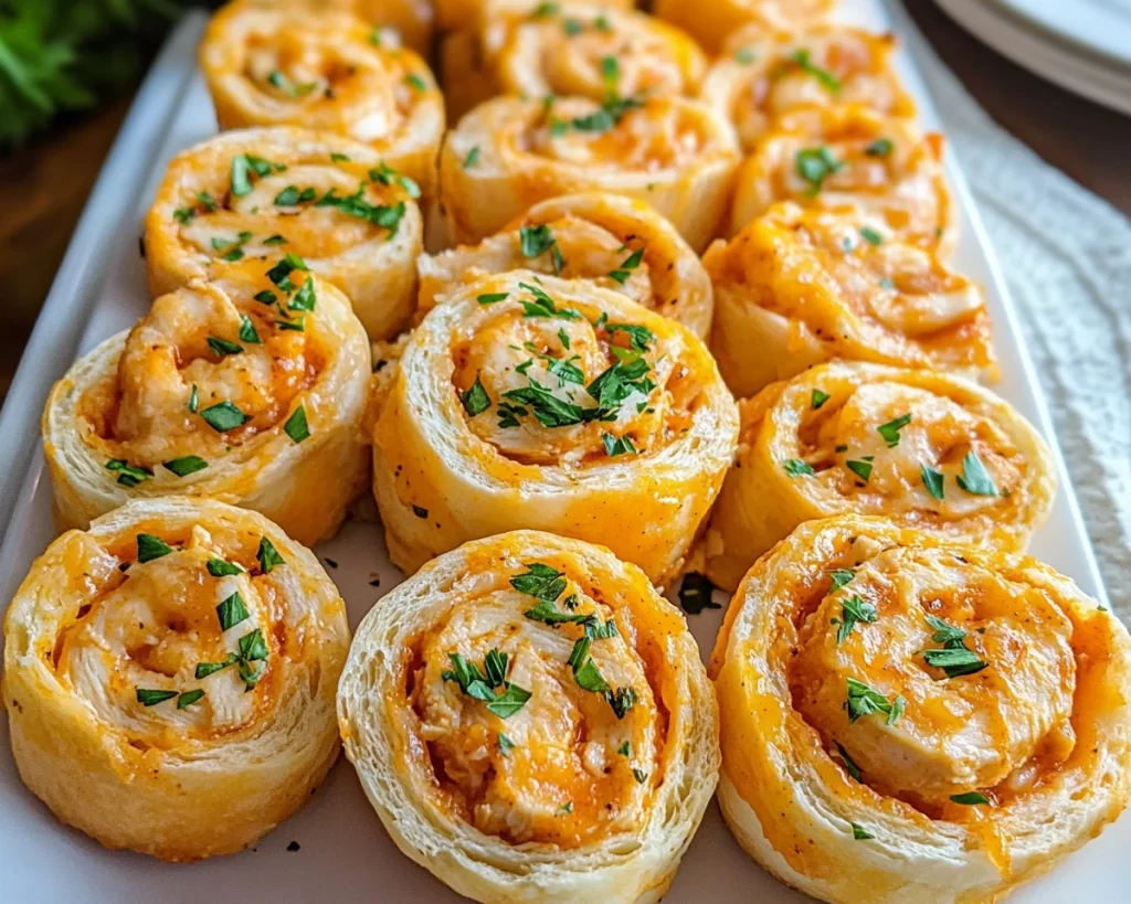 Easy Buffalo Chicken Pinwheels