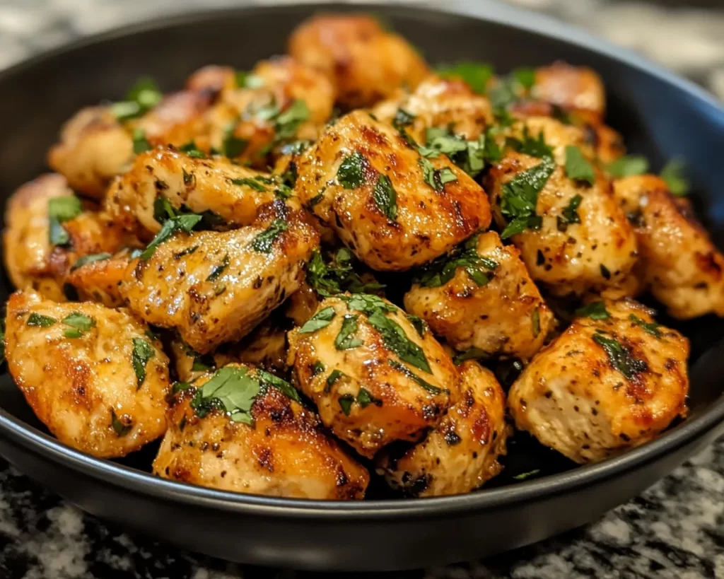 Healthy Easy Garlic Butter Chicken Bites (15-Minute Dinner)