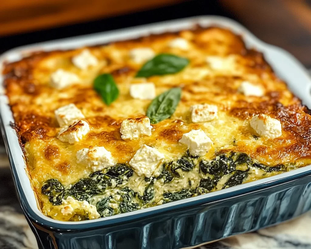 Easy Feta and Spinach Casserole