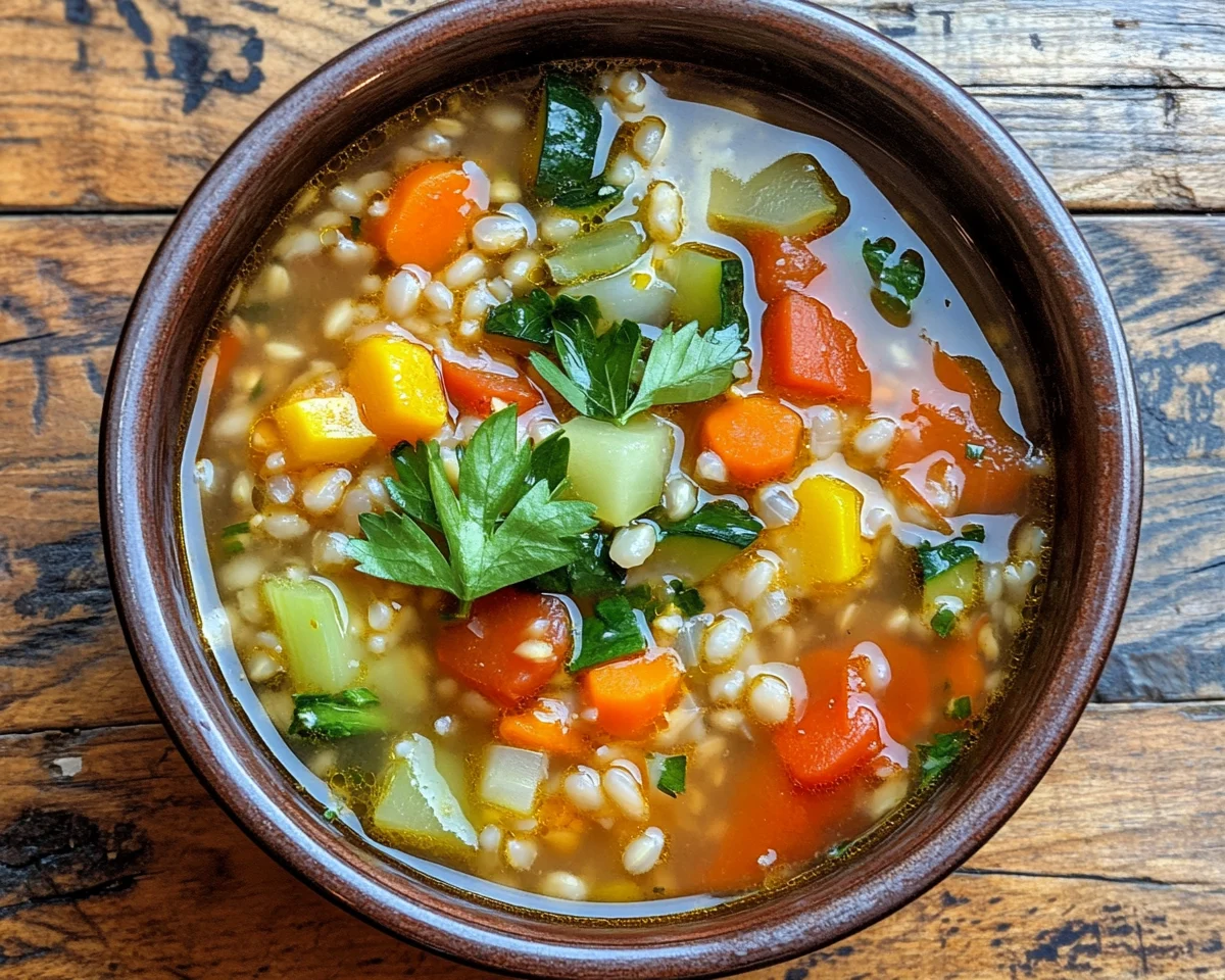 Spring Soup: Spring Veggie Barley Soup in 30 Minutes