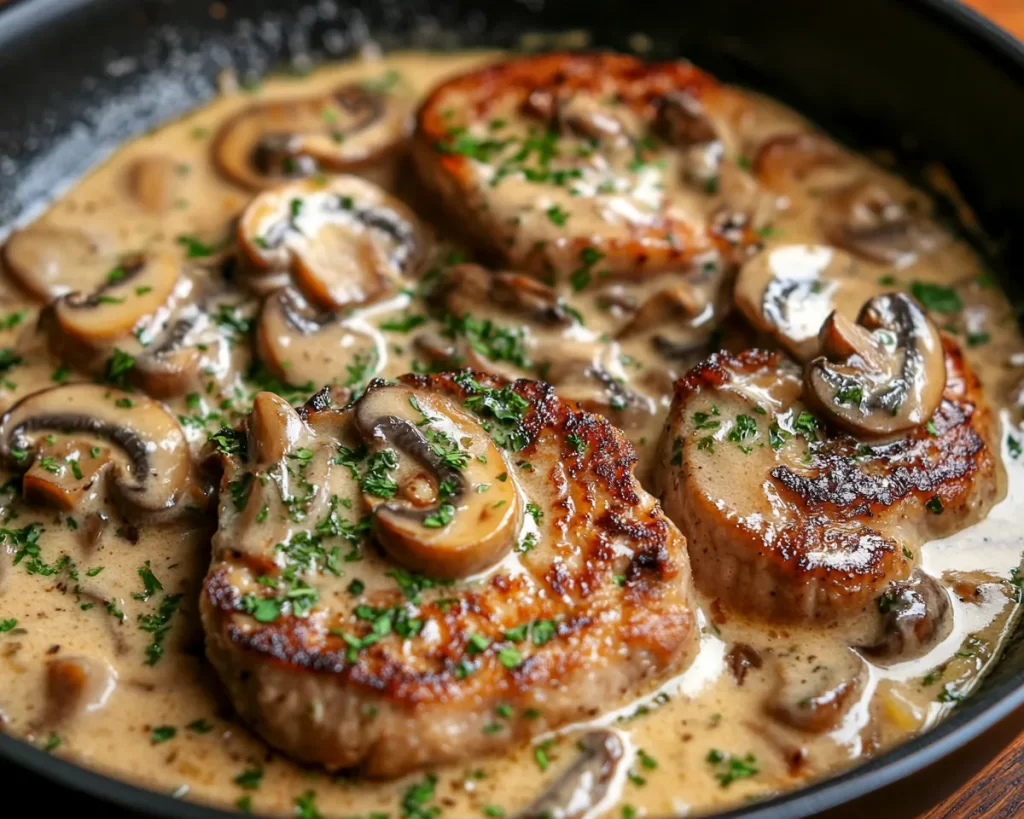 Easy Dinner Recipes for Family: Creamy Mushroom Pork Chops in 30 Minutes