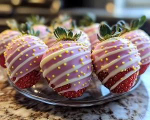Easter Chocolate Covered Strawberries: Pastel White Chocolate Dipped in 20 Minutes