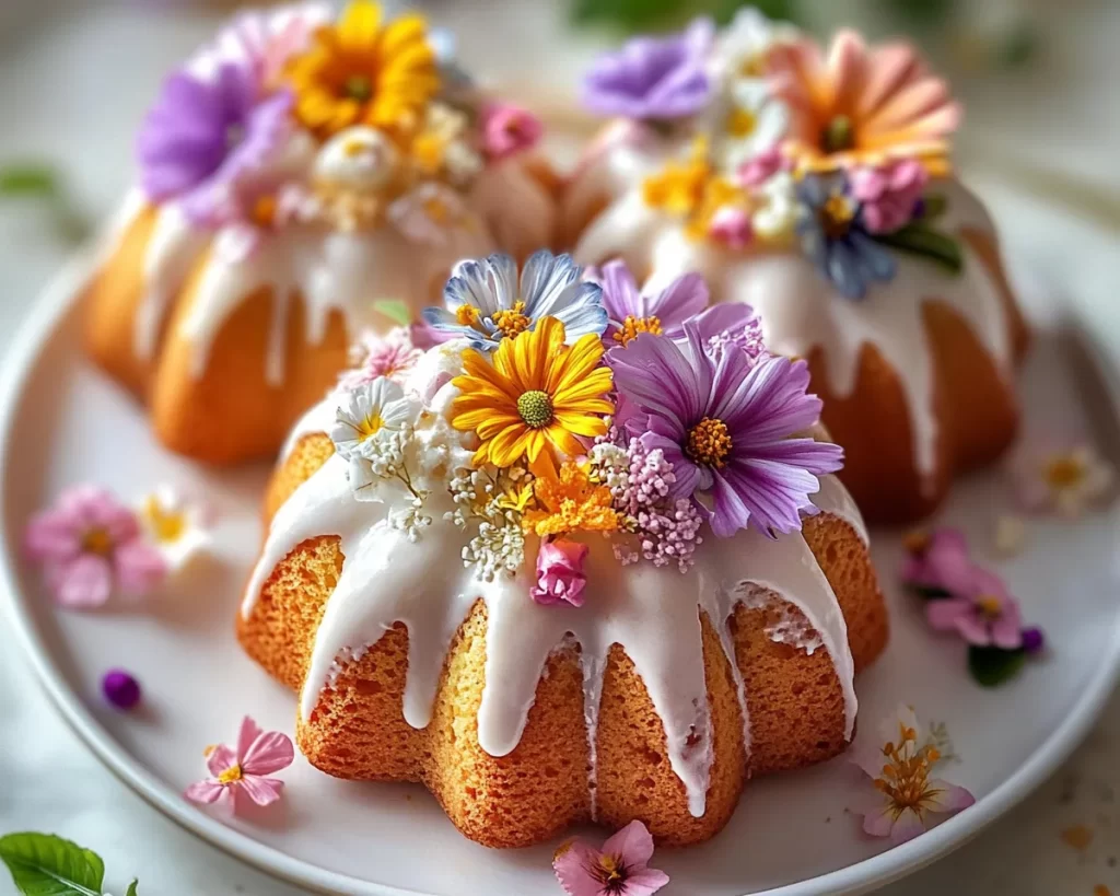 Spring Cakes: Mini Floral Bundt Cakes in 30 Minutes
