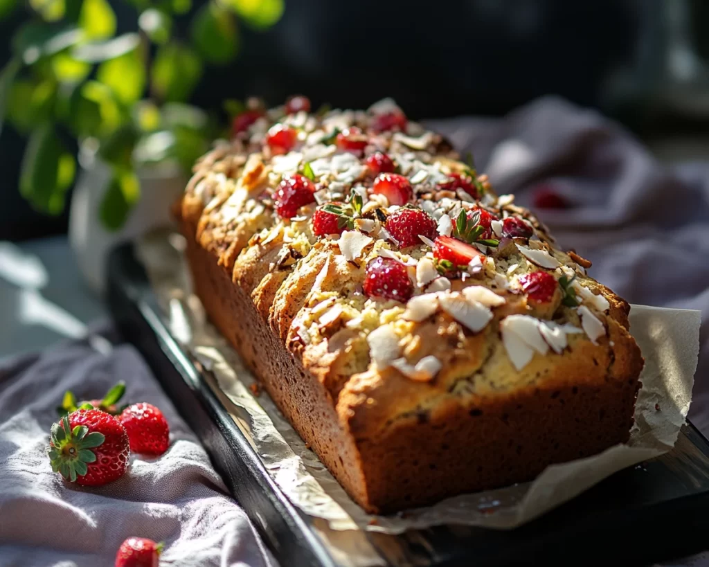 Spring Baking: Coconut Strawberry Bread in 5 Steps