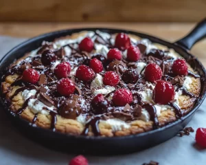Black Forest Cookie: Giant Black Forest Skillet Cookie in 25 Minutes