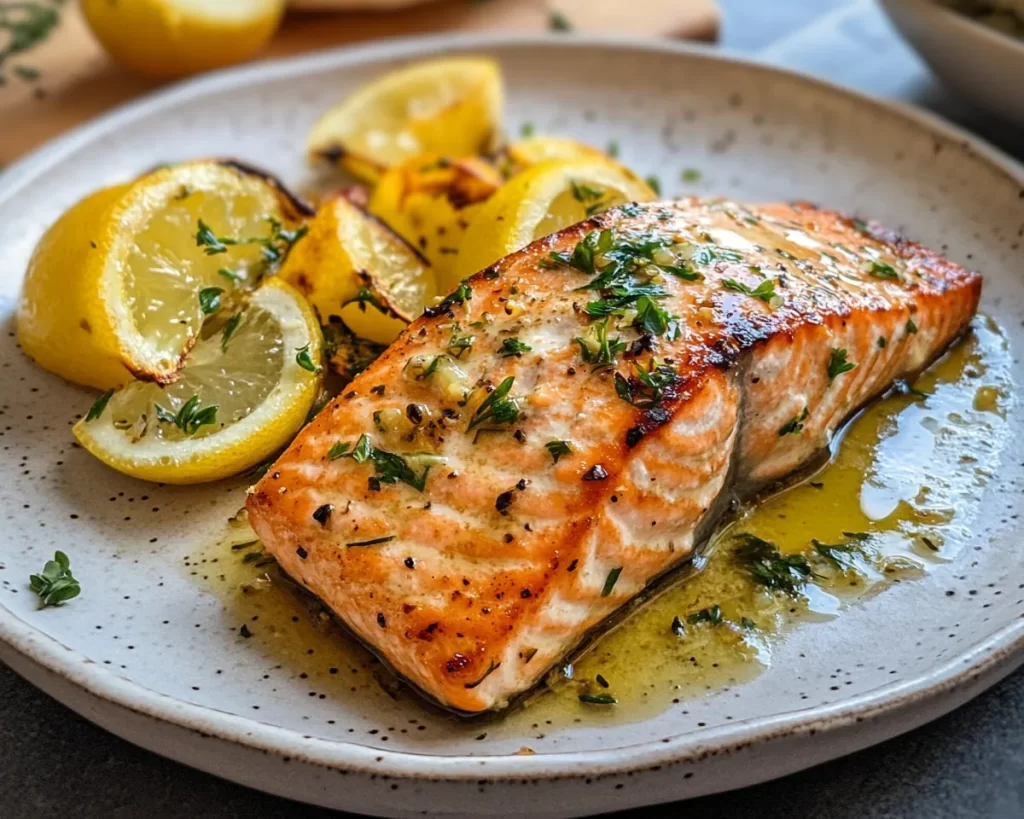 Summer Meals: One Pan Garlic Butter Salmon in 20 Minutes