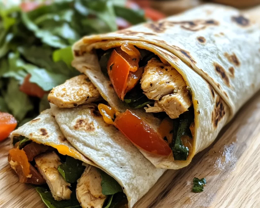 Summer Dinners: Quick Chicken Wraps + Salad