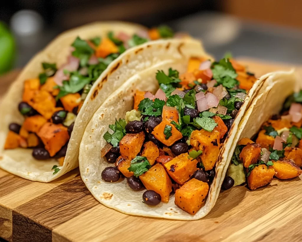 Healthy Easy Recipes: Sweet Potato Black Bean Tacos in 20 Minutes