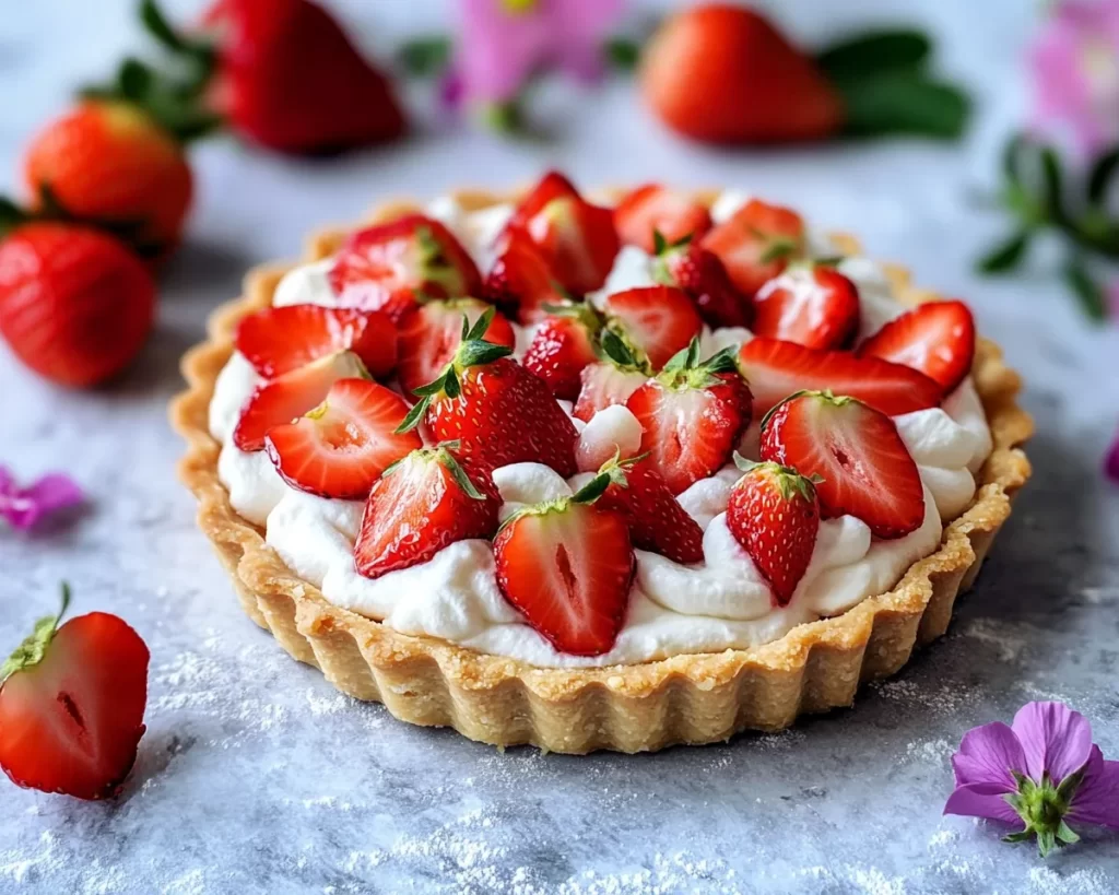 Spring Desserts: No-Bake Strawberry Tart in 10 Minutes