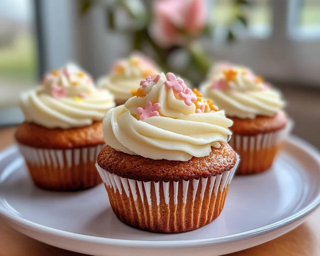 Spring Cupcakes: Carrot Cake Cupcakes (Moist)