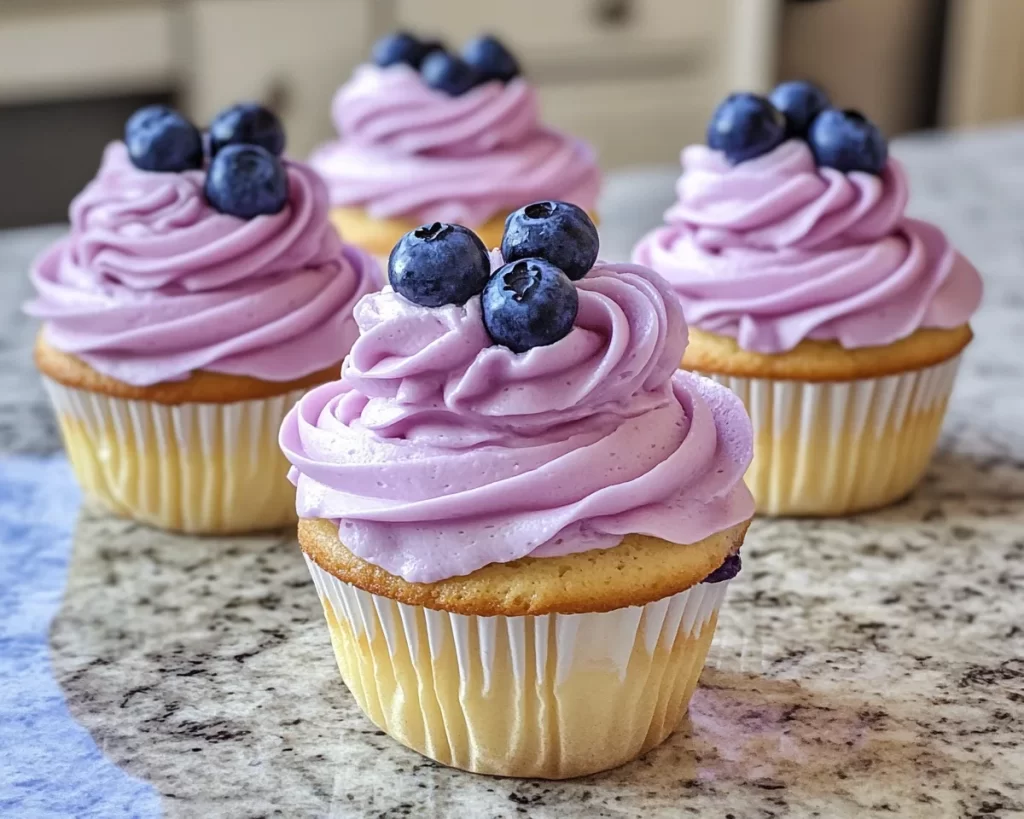 Spring Cupcakes: Blueberry Cream Cheese Cupcakes in 7 Steps
