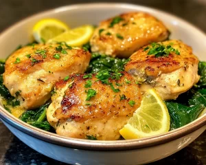Spring Dinner: Creamy Lemon Spinach Chicken in 20 Minutes