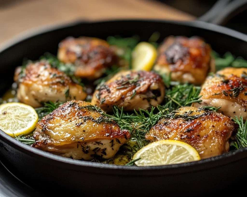 Spring Dinner: Herb Butter Roasted Chicken Thighs in 25 Minutes