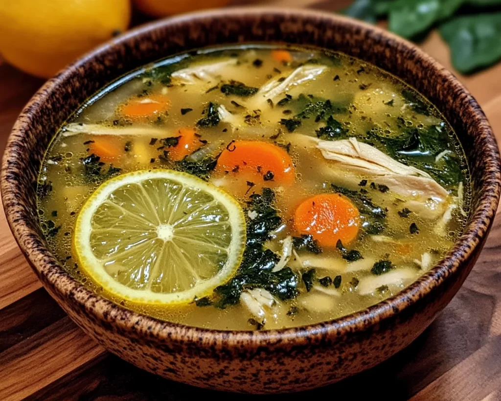 Spring Soup: Lemon Spinach Chicken Soup in 25 Minutes