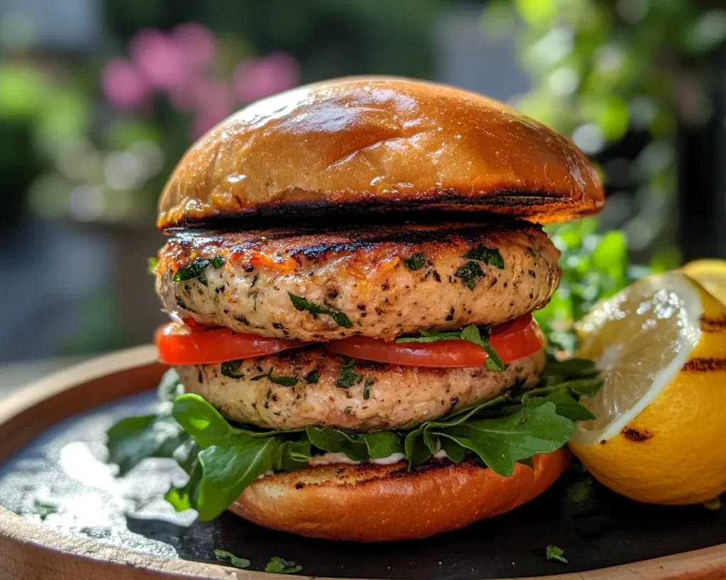 Summer Dinner Ideas: Grilled Lemon Garlic Turkey Burgers in 20 Minutes