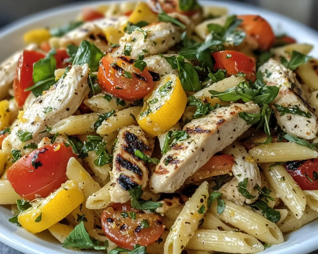 Summer Dinner Ideas: Grilled Lemon Chicken Pasta Salad in 20 Minutes
