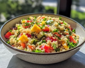 Spring Dinner: Lemon Vinegarette Quinoa Salad