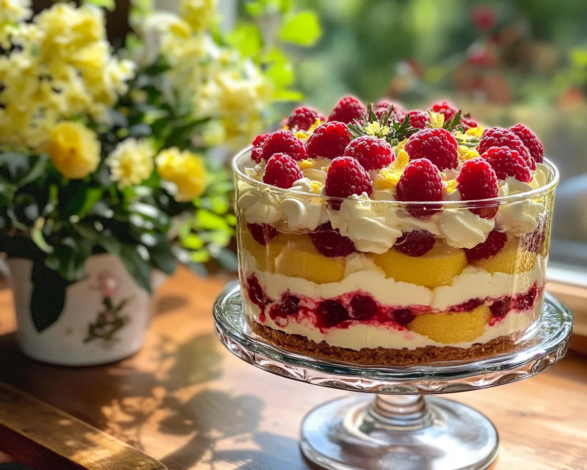 Spring Desserts: Lemon Raspberry Trifle in 5 Steps