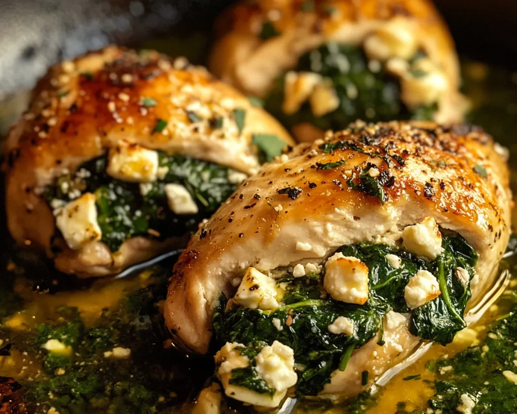 Spring Dinner: Spinach & Feta Stuffed Chicken in 5 Ingredients