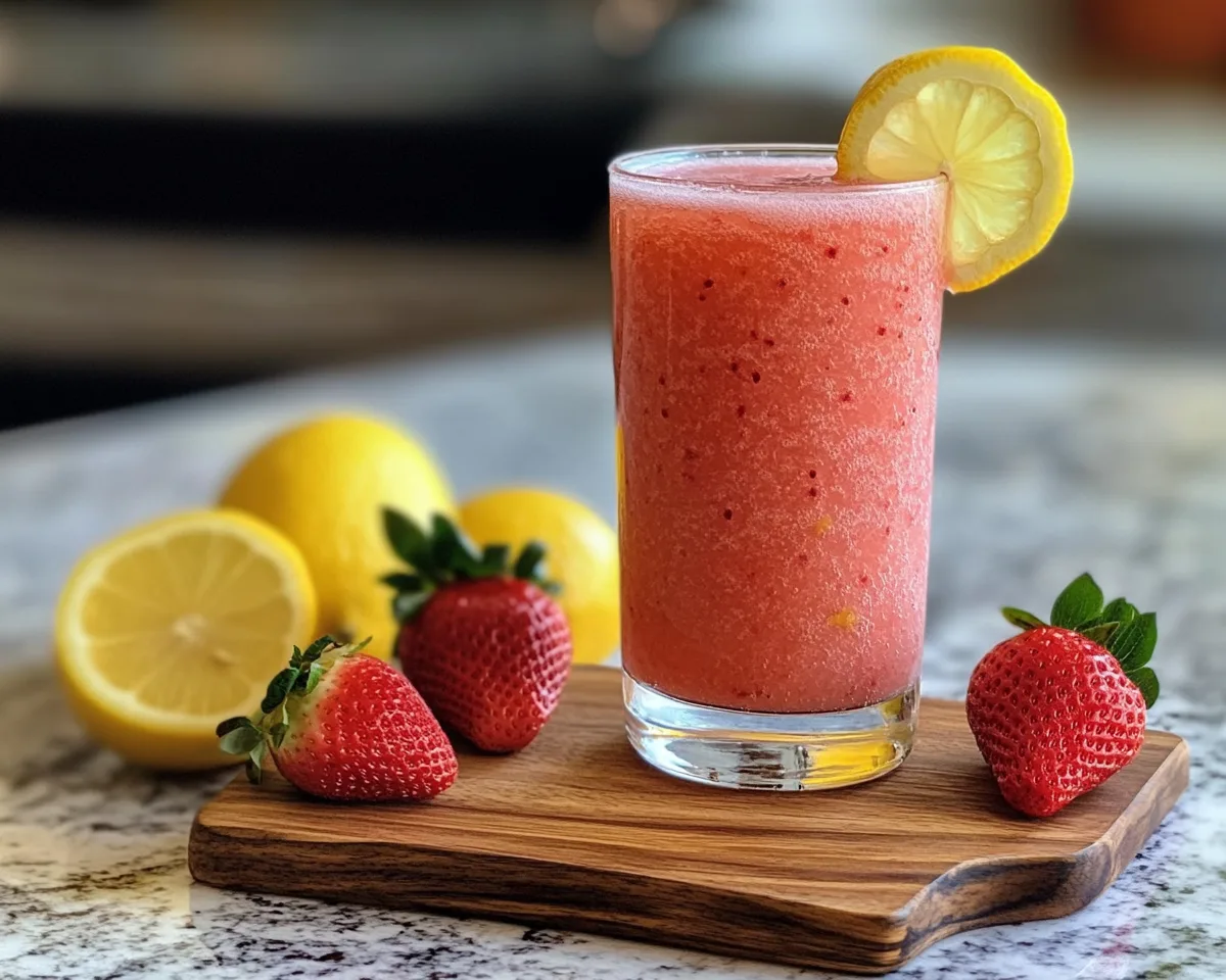 Summer Drinks: Frozen Strawberry Lemonade Slush in 10 Minutes