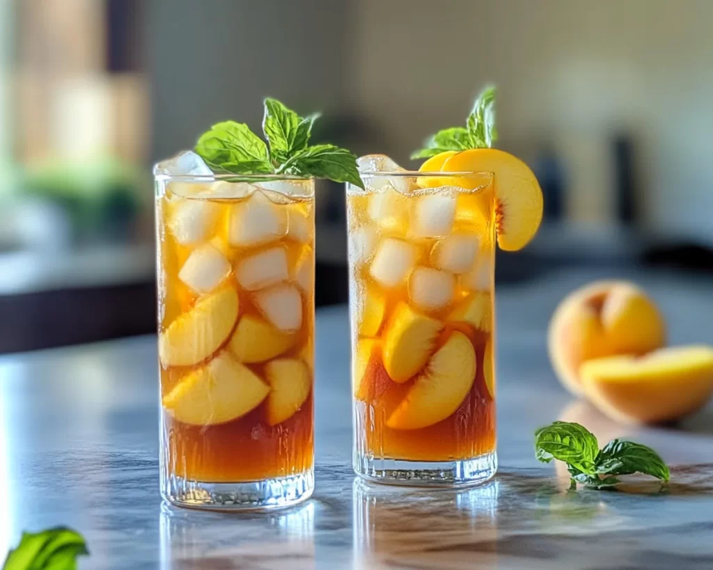 Spring Drinks: Honey Ginger Peach Iced Tea in 10 Minutes