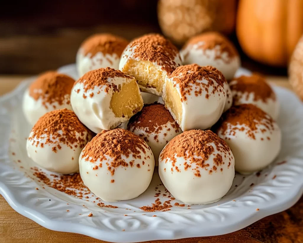 Pumpkin Pie Cheesecake Truffles