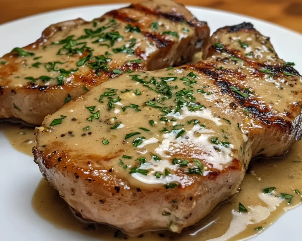 Spring Dinner: Creamy Garlic Pork Chops in 20 Minutes