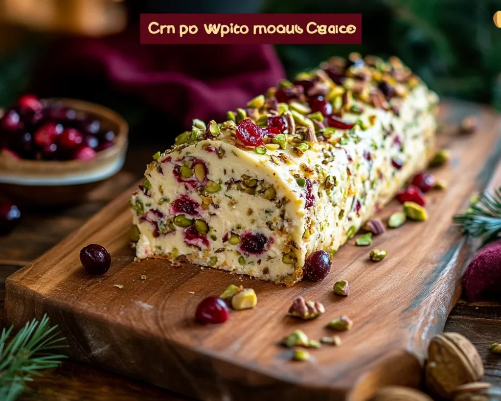 Cranberry Pistachio Cheese Log