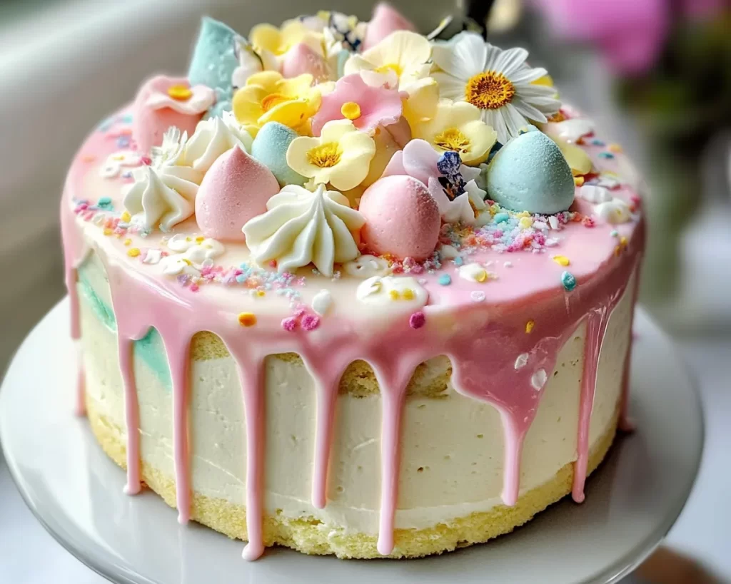Spring Cake Designs: Pastel Drip Cake (Easy Look)