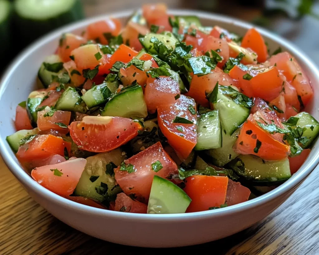 Summer Side Dishes: Tomato Cucumber Salad (Fresh)