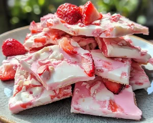 Spring Dessert: Strawberry Yogurt Bark (Easy Freezer Treat)