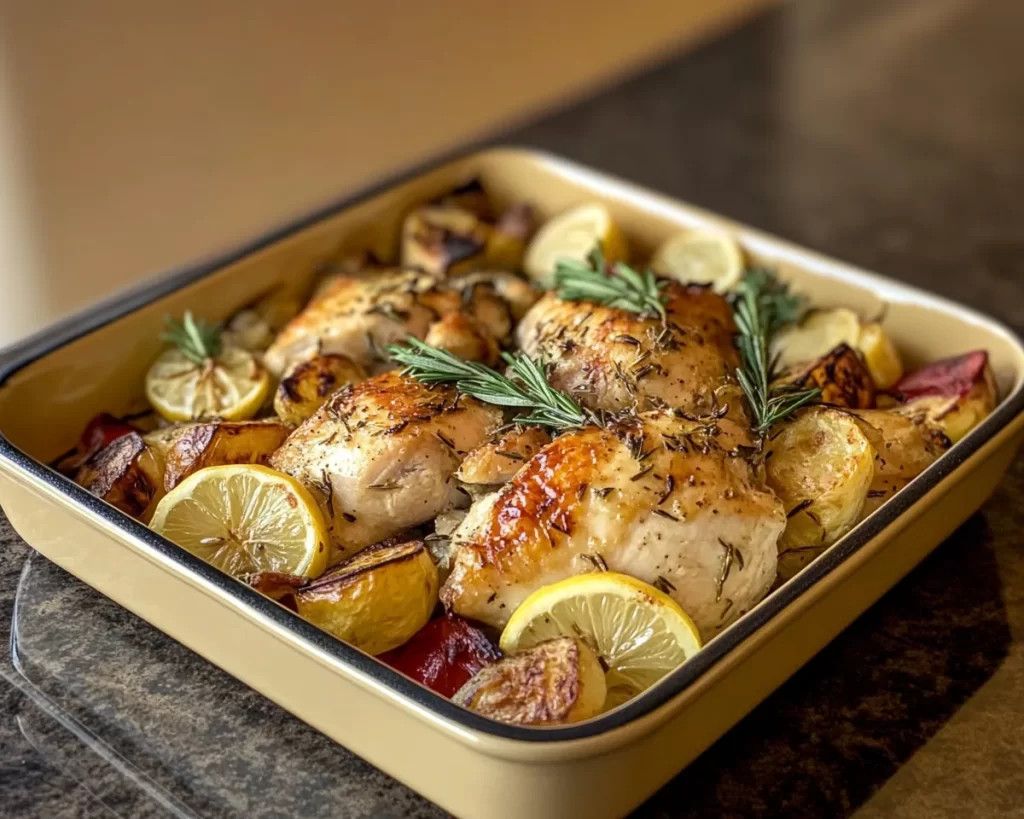 Spring Dinner: Lemon Herb Roasted Chicken in 5 Ingredients