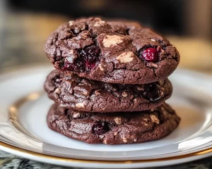 Black Forest Cookie: Mocha Black Cherry Crinkle Cookies in 25 Minutes