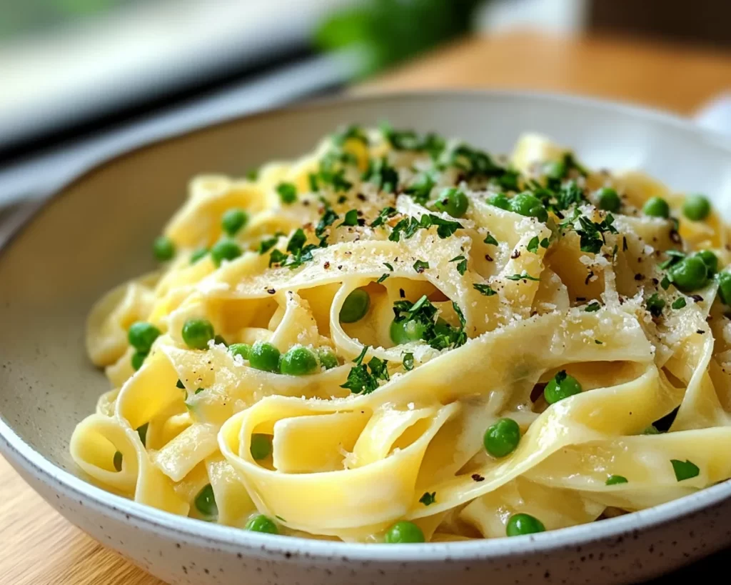 Spring Dinner: Creamy Pea Pasta in 15 Minutes