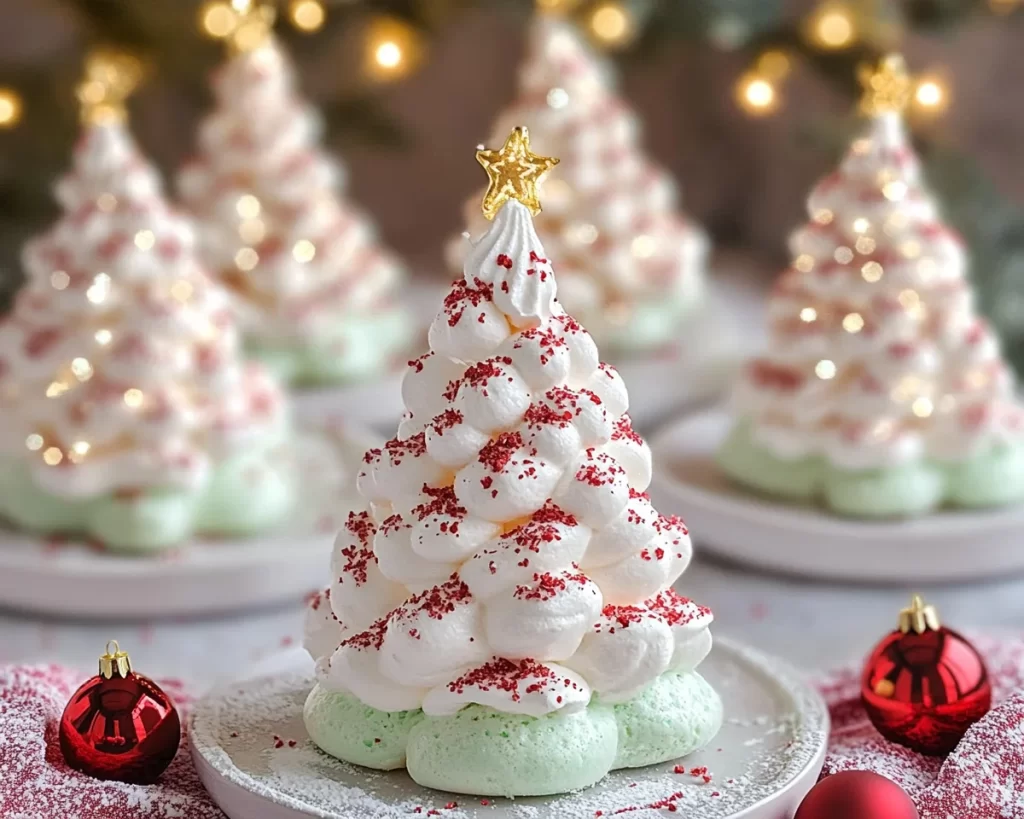 Festive Meringue Christmas Trees
