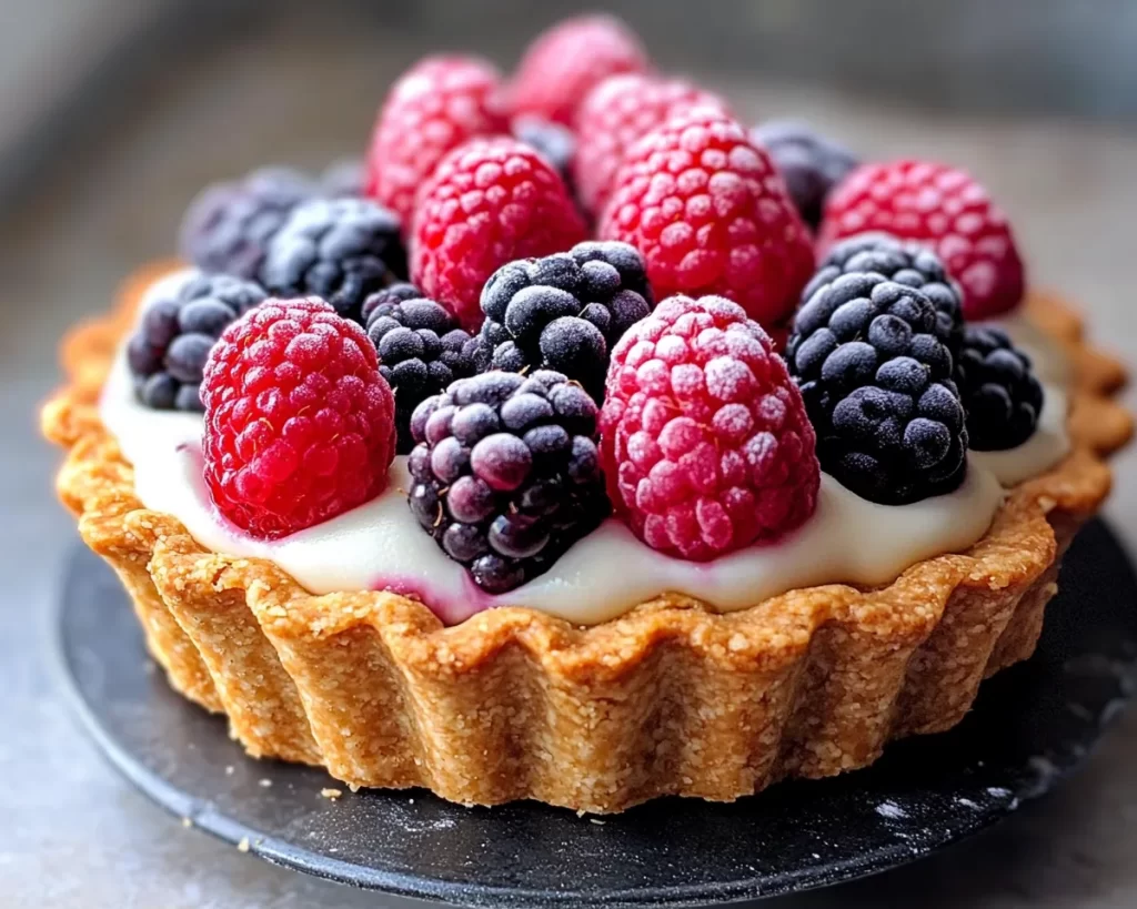 Spring Desserts: No-Bake Berry Tart in 5 Ingredients